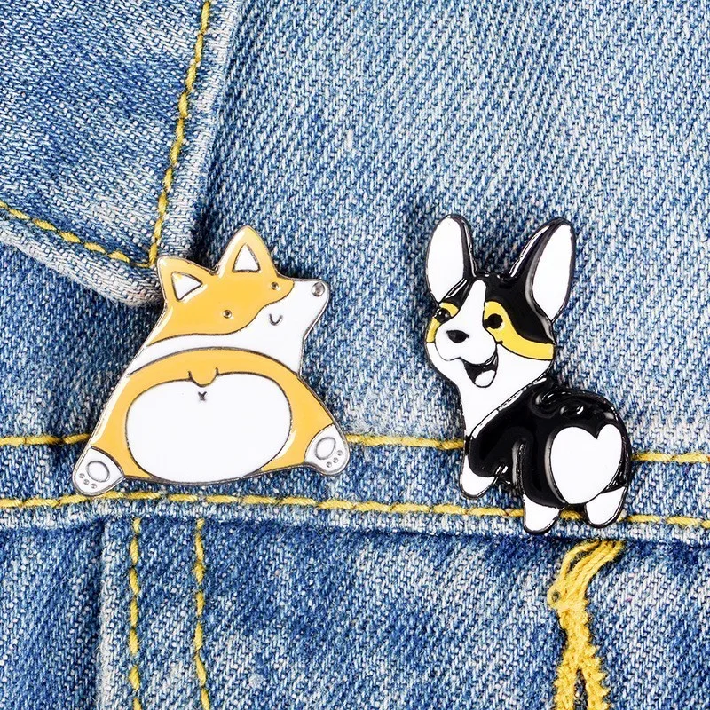 Корги Сердце Собака встык булавки маковые Броши корги любовник эмаль нагрудные
