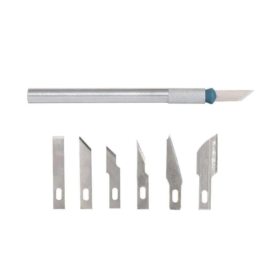DIYFIX 6 Blades Wood Carving Tools Craft Sculpture Engraving Knife Scalpel DIY Cutting Tool PCB Cleaning Repair Set | Инструменты