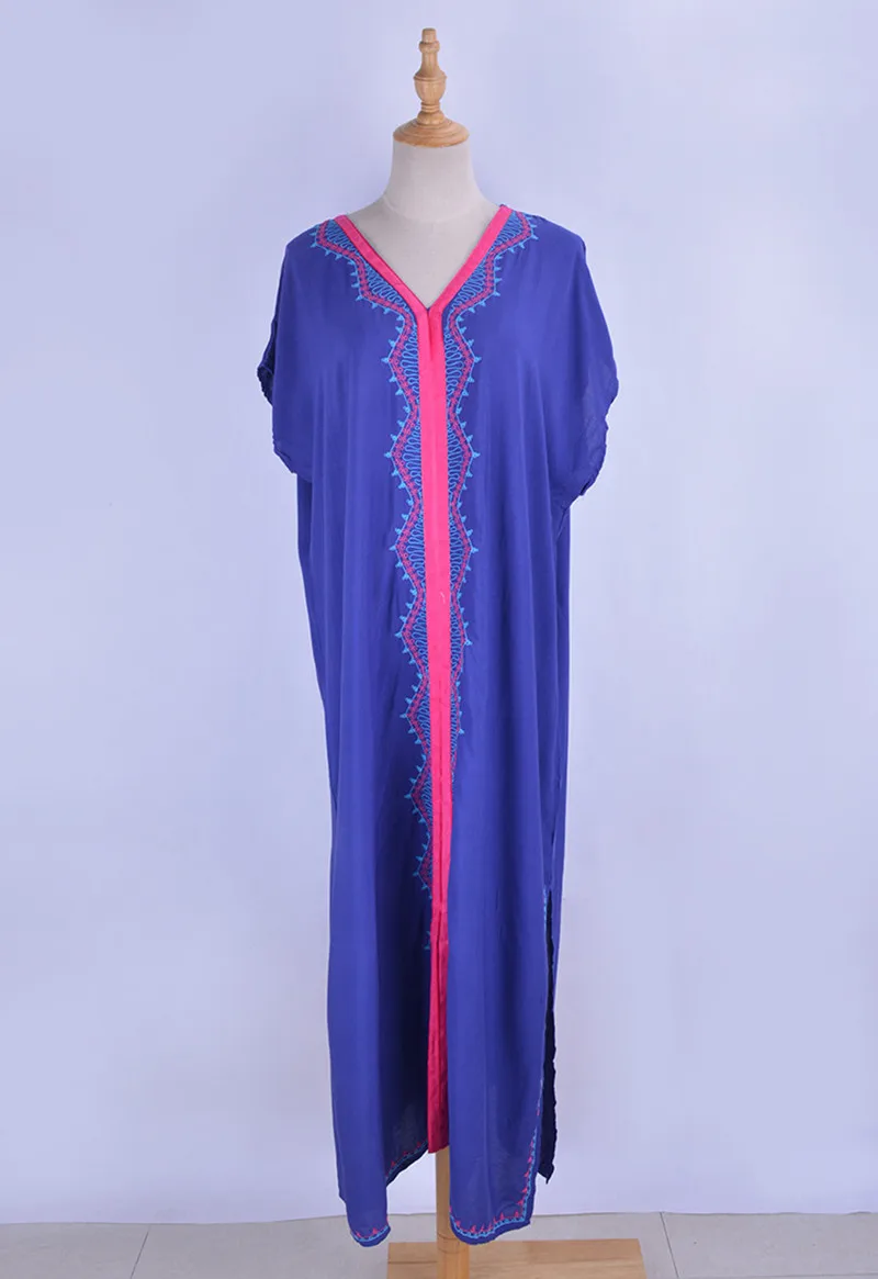

European and American new payers cotton embroidery holiday long skirts women suntan beach blouse swimsuit bikini outside