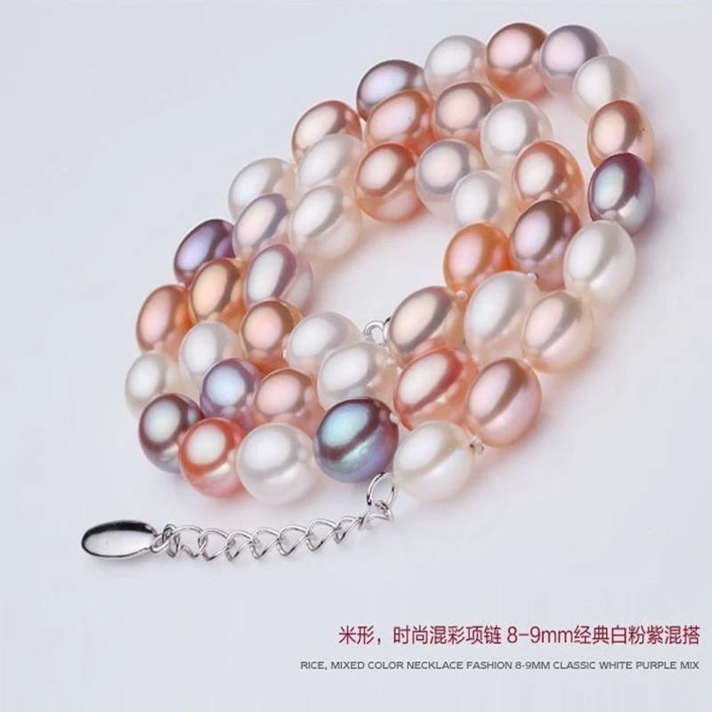 Женское ожерелье из серебра 925 пробы с натуральным пресноводным жемчугом|necklaces for