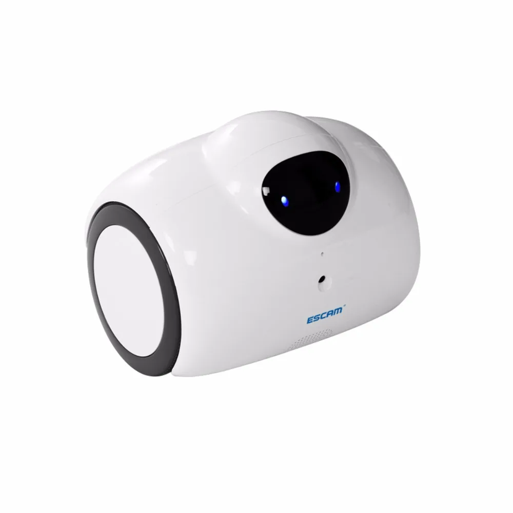 ESCAM робот умный WiFi Крытая ip-камера 1MP Двусторонняя беседа RC камера наблюдения
