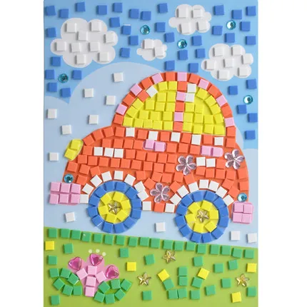 24 цвета, 3D детская головоломка, сделай сам, пена, мозаика, наклейка s Art EVA, мультфильм, кристалл, 3D наклейка, креативные Развивающие игрушки для детей, подарок - Цвет: 18