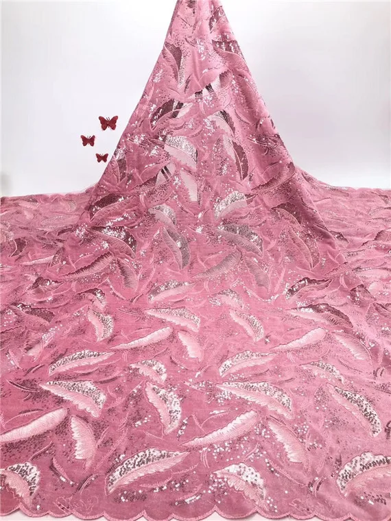 Африканская Тюлевая кружевная ткань 2019 темно-зеленые французские кружева