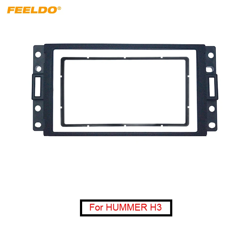 

FEELDO Car Refitting CD DVD Radio Fascia Frame for HUMMER H3 2DIN Stereo Dash Face Plate Frame Panel Mount Kit #AM5228