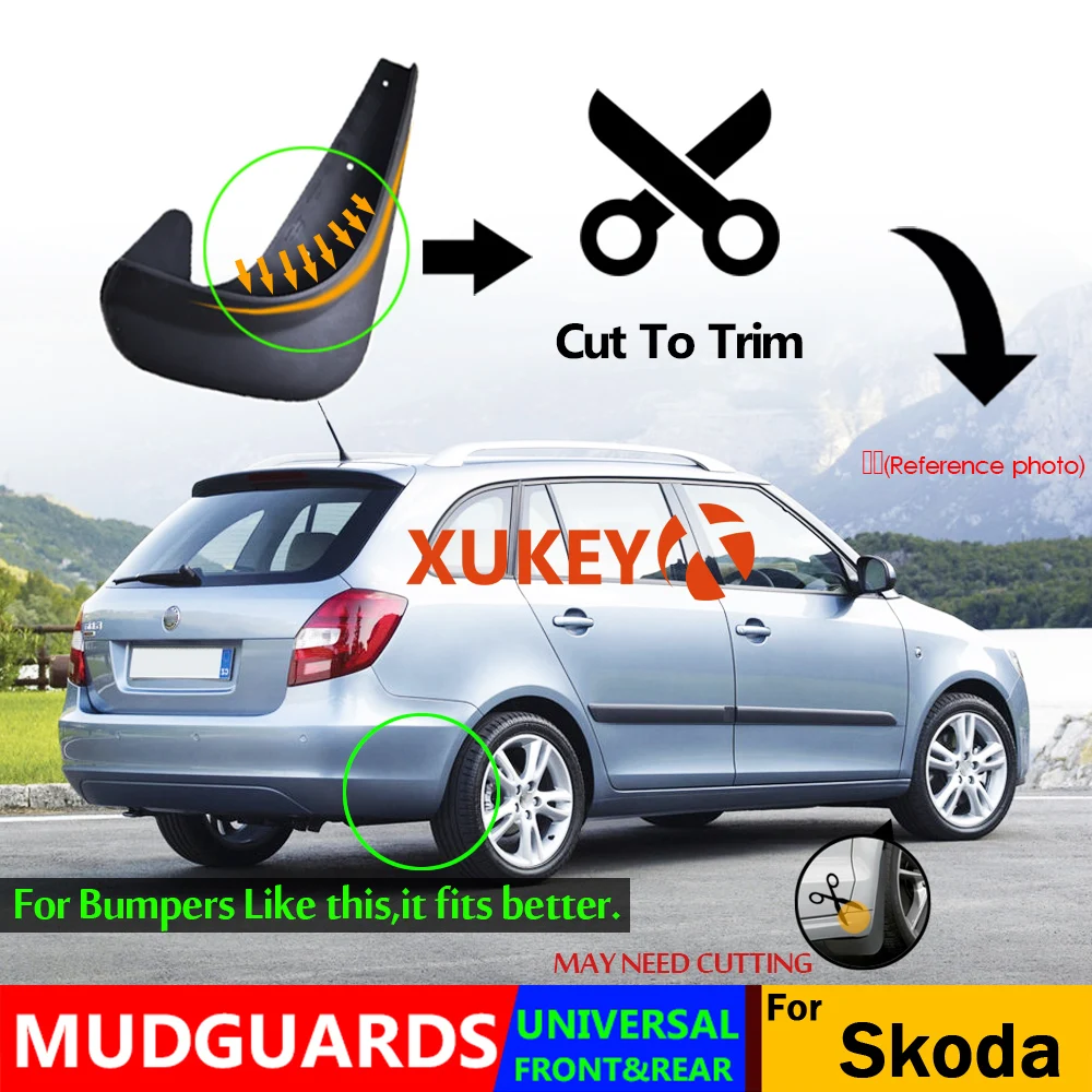Фото Набор универсальных брызговиков, брызговики, брызговики для Skoda Citigo Fabia Octavia Rapid Roomster Yeti 6Y 5J NJ 1U 1Z 5E №4