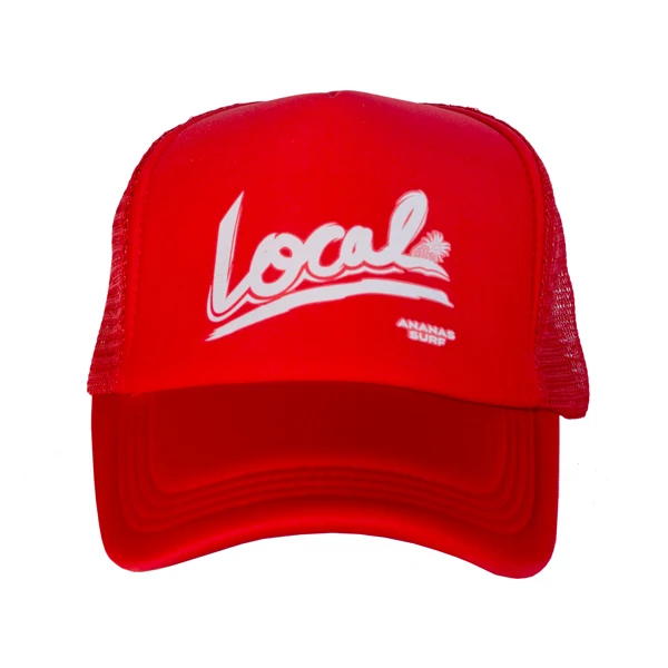 Red Small Logo Ananas, пляжная кепка для серфинга, snapback, с сетчатыми поролоновыми полями, кайт для серфинга, для водных видов спорта, солнцезащитные шляпы для мужчин и женщин, Кепка для водителя грузовика, Кепка для мальчиков и девочек - Цвет: Red Small Logo