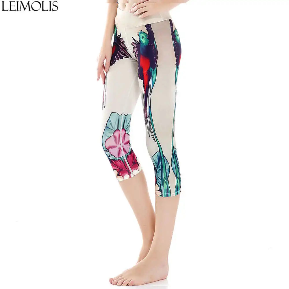 LEIMOLIS птица огонь карта пейзаж кошка мультфильм печать Харадзюку Высокая талия