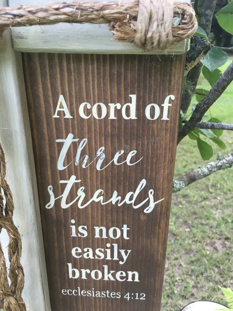 Христианский свадебный подарок виниловая наклейка шнур из трех нитей не легко