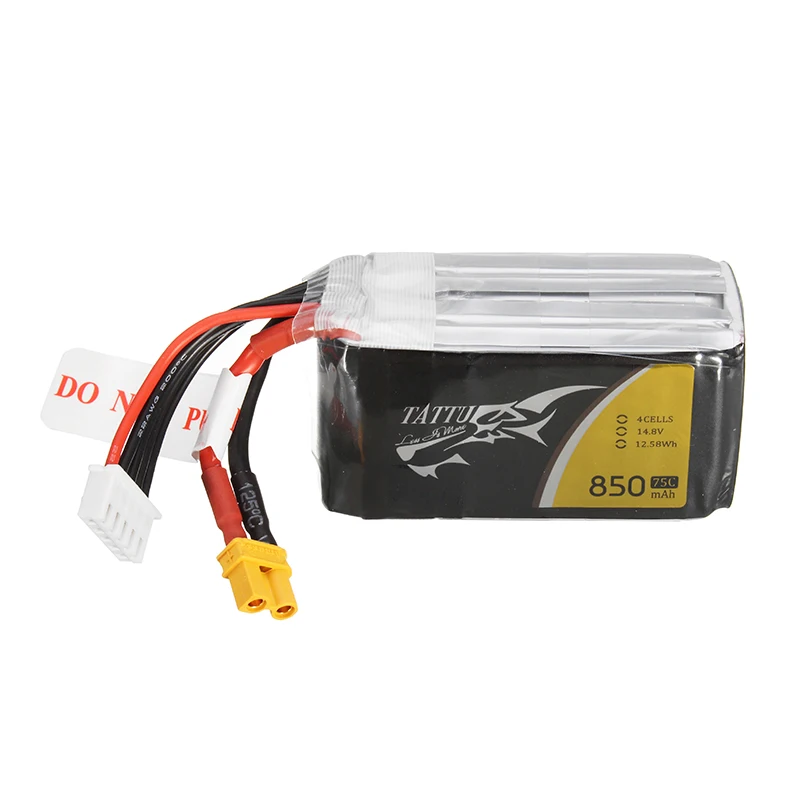 TATTU 14 8 V 850mAh 75C 12 58 WH 4S XT30U F разъем Lipo батарея для RC FPV Quad запасные части батареи