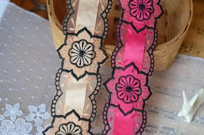 3 метра новый стиль кружевная лента для волос аксессуары рукоделия хаки красный