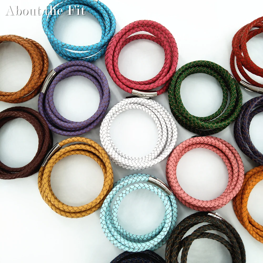 Плетеная кожа для браслета ожерелье тканые канаты из натуральной коровьей кожи 8