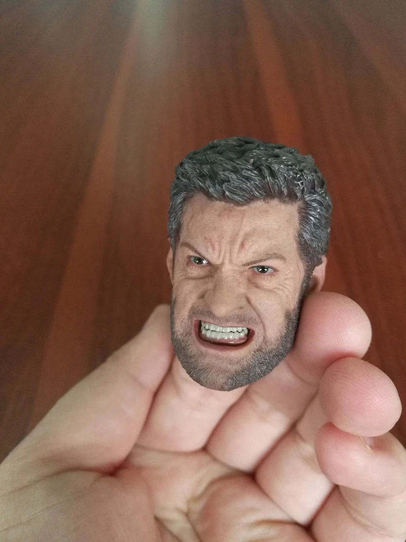 1/6 масштаб Росомахи голова резьба Модель Angry Ver. Angry Wolverine Head Fit 1" мужская фигура