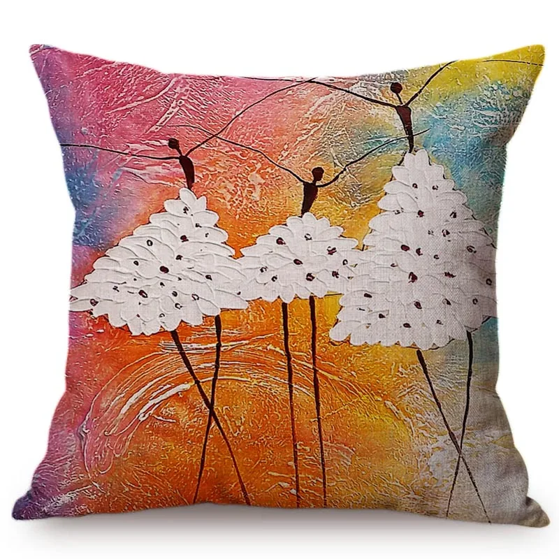 Красочная африканская абстрактная картина маслом декоративная наволочка для