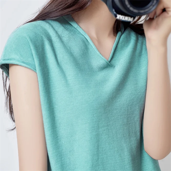 pea green Gejas Ainyu размера плюс S-XXXL Харадзюку летняя футболка женская с коротким рукавом модная футболка женская футболка Топы повседневные женские футболки - Цвет: pea green