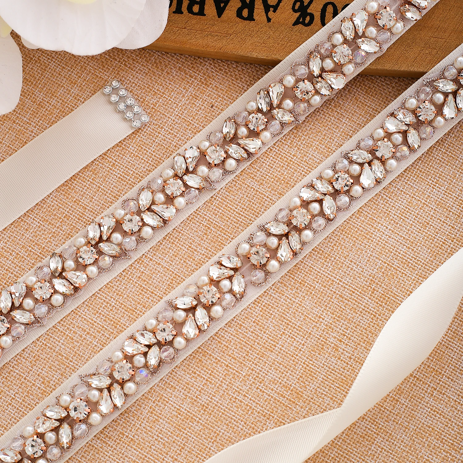 Rose Gold Belt Diamond Flower Belts Bridal Sash Crystal Rhinestone Wedding For Dresses SD134BRG | Свадьбы и торжества