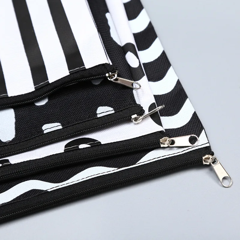 Милый горошек полосы молнии конверт А4 ткань Оксфорд | Канцтовары для офиса и дома