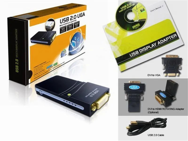 Графическая мульти-дисплей адаптер конвертер внешняя видеокарта USB 2 0 к DVI HDMI VGA |