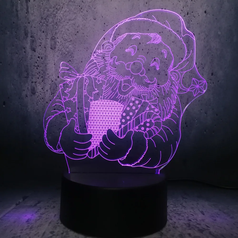 3D лампа Светодиодная ночник Luminaria выставка освещение дисплей домашний Декор