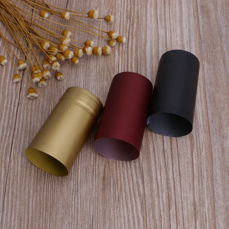 10Pcs Wine Bottle Heat Shrink Capsules Homebrew Top Cap Loose Line Peeling Easy | Дом и сад