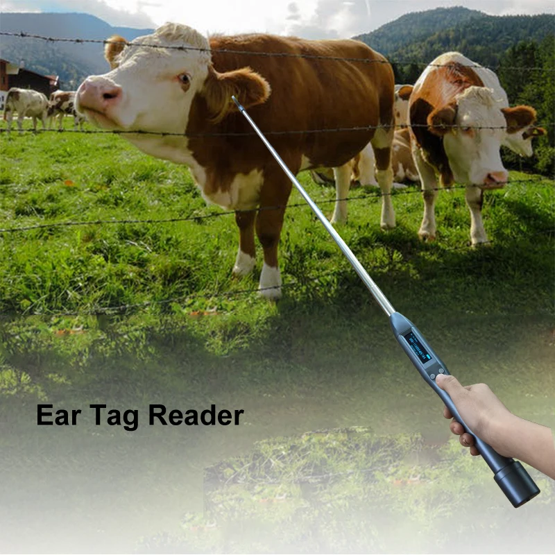 134.2khz ISO11784/5 FDX-B HDX stick reader RFID long adjustable bluetooth-compatible ear tag stick animal scanner forIOS android