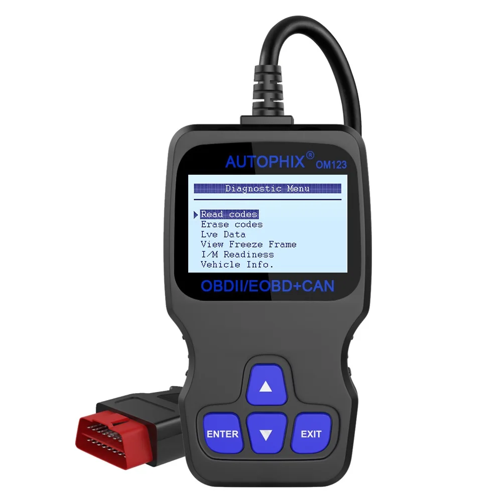 Autophix Om123 OBD2 автомобильный сканер многоязычный диагностический инструмент двигателя PK AD310 NL100 ELM327 CR3001 Универсальный считыватель кодов