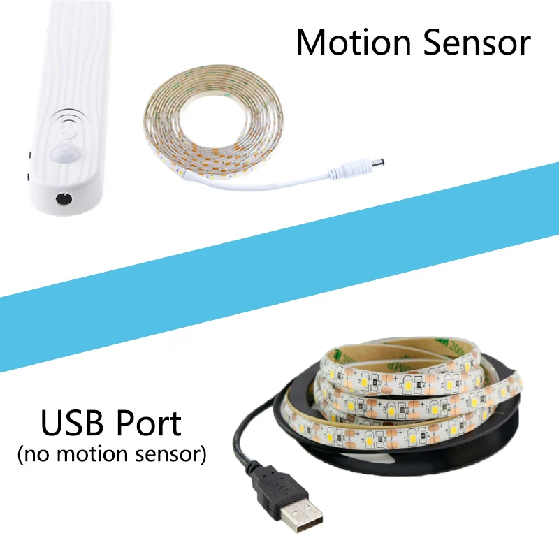 Светодиодная лента с датчиком движения и usb портом 1 м 2 3 гибкая светодиодная для