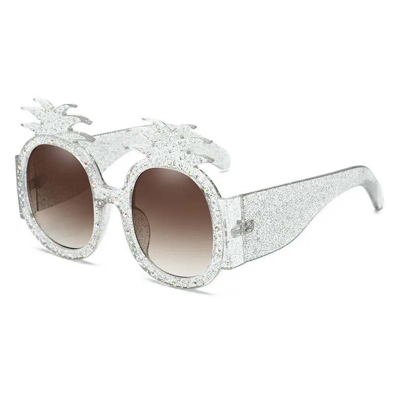 Cubojue солнцезащитные очки с дизайном ананас женские со стразами для женщин