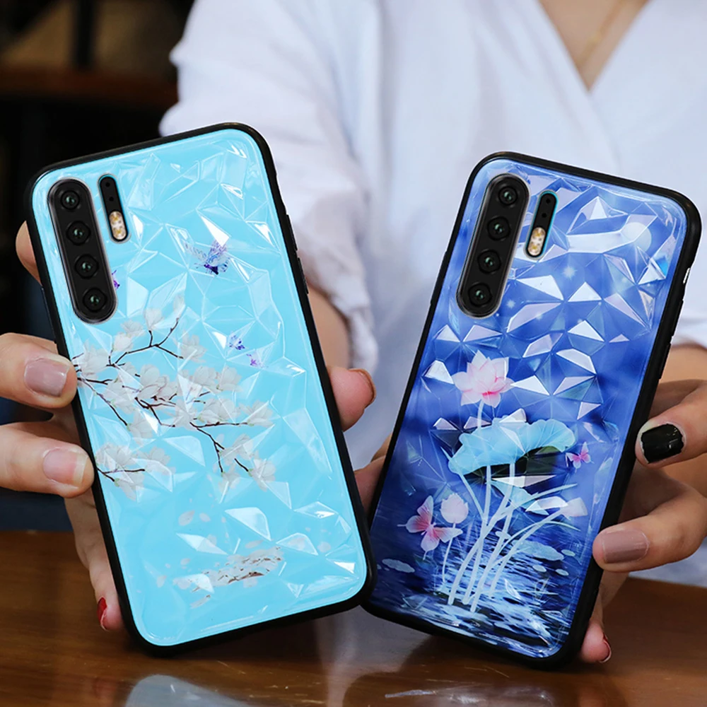 3D Diamond Case For Huawei P30 Pro P20 Lite P Smart 2019 Nova 4 3 3i On Honor 10i 10 8X 8A 8C 7C 7A Y6 Y7 Y9 2018 Cover |