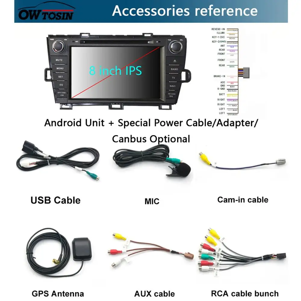 " ips Восьмиядерный 4 Гб ram+ 64 Гб rom Android 9,0 автомобильный DVD радио gps для Toyota Prius 2009- DSP CarPlay Parrot BT стерео Adas плеер