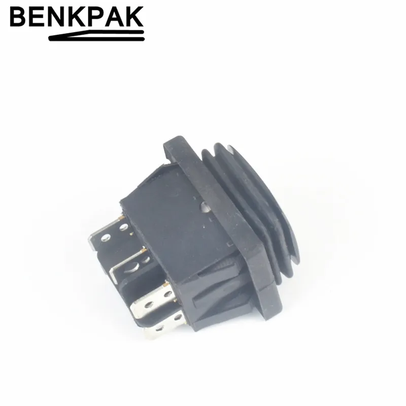 game machine Switch 1Pcs Momentary Waterproof Black 6Pin Rocker 3 Position Locking ON-OFF-ON DSDT 16A 250VAC 20A 125VAC | Электроника