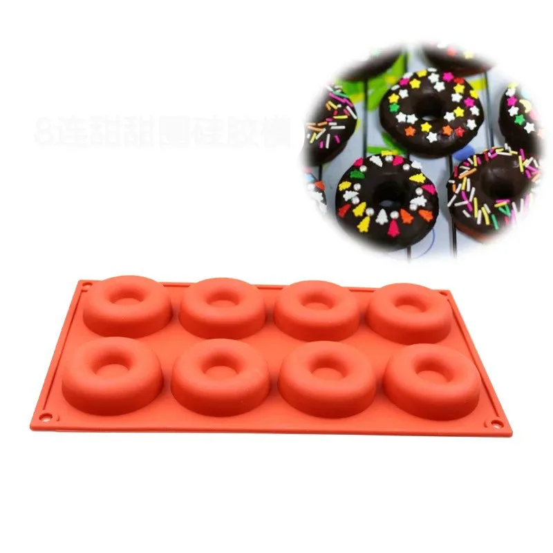 

6/8/18holes Silicone cookie mold donuts Shape Silicone Fondant Cake Tools