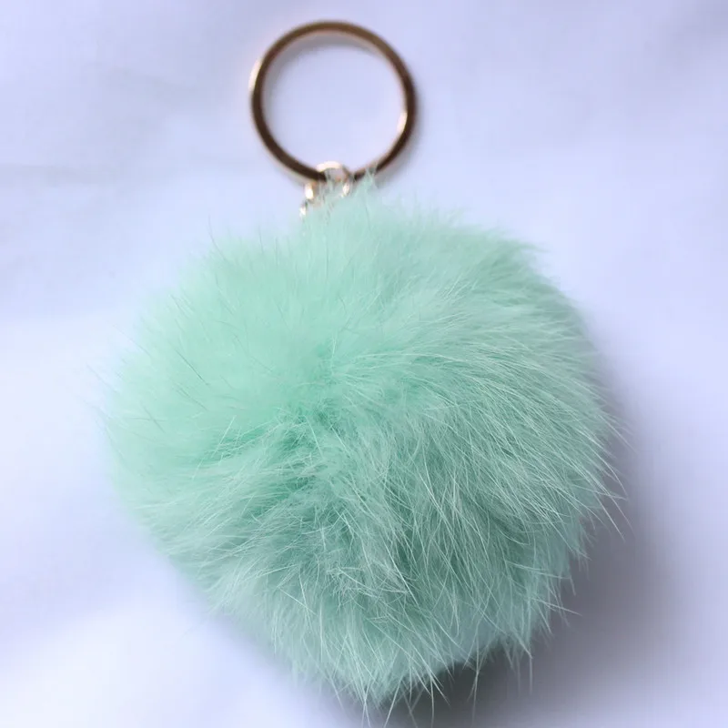 Высокое качество золотые цепи сумка брелок для ключей помпон автомобильный с