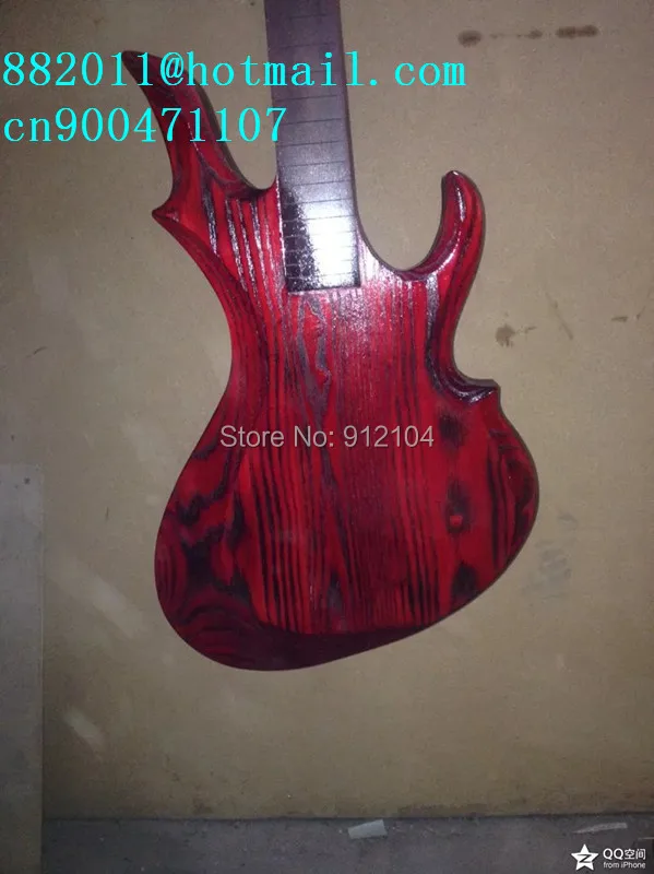 Новая незаконченная электрогитара красного цвета с elm тело и шея Сделано в Китае +