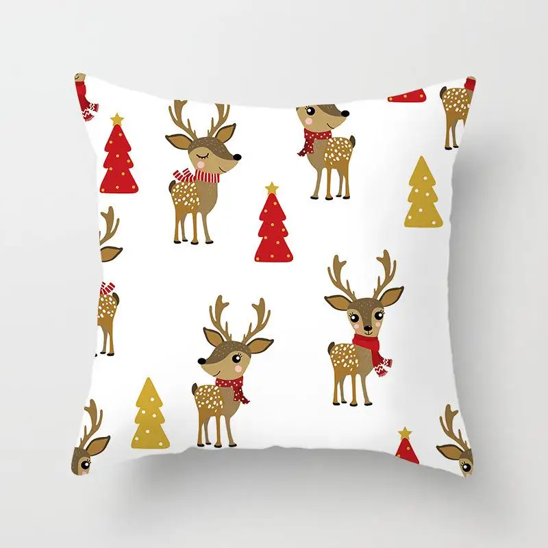 Полиэфирное волокно Let It Snow Xmas style чехол для подушки с Рождеством Санта Клаус домашний декоративный чехол на подушки - Цвет: 18