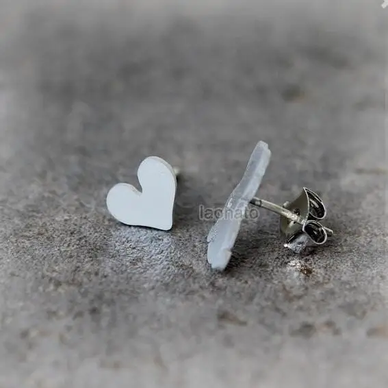 Серьги-гвоздики в виде собаки щенка и сердца крошечные серьги для женщин
