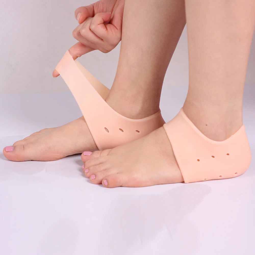 2 шт. дышащие увлажняющие силиконовые гелевые носки для пятки|Инструмент ухода за