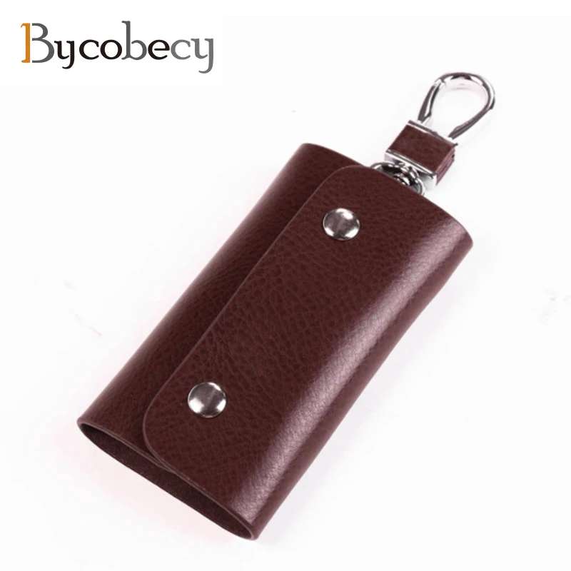 BYCOBECY новый держатель для ключей из натуральной кожи унисекс органайзер