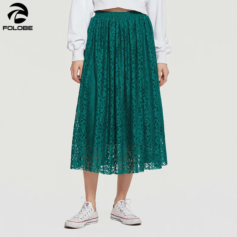 

Женская винтажная кружевная длинная юбка весна-лето Faldas Mujer Moda 2020 юбки женские макси юбки синий черный красный зеленый