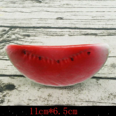 11cm 6.5cm 1 шт. Искусственный арбуз, Искусственный арбуз, Искусственный пластик, имитация арбуза, модель фруктов - Цвет: 11cm 6.5cm