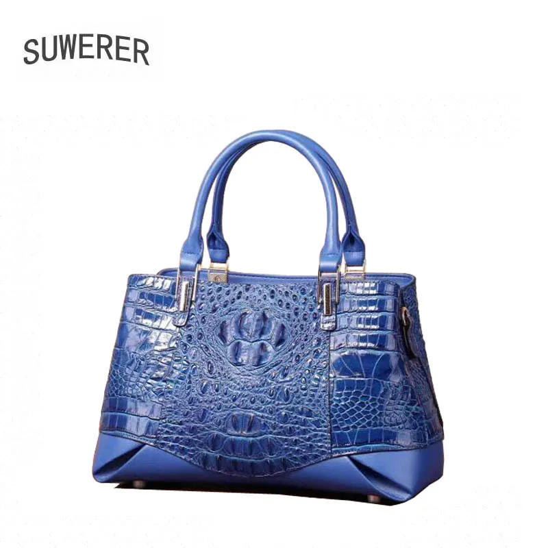 Женская сумка из натуральной воловьей кожи SUWERER роскошная кожаная с тиснением