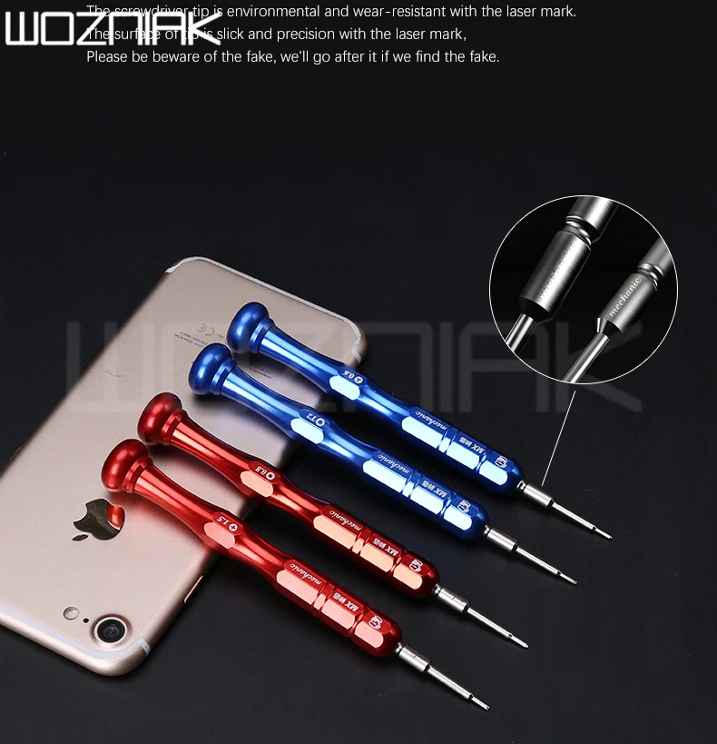 Прецизионная 3D отвертка 0,8 Torx 0,6 y-типа 1,3 1,5 Phillips 2,5 T2 для iPhone мобильного телефона Нескользящая металлическая ремонтная отвертка