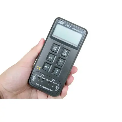 TES 1303 цифровой двойной Вход K Тип регулятор температуры с термопарным термометр