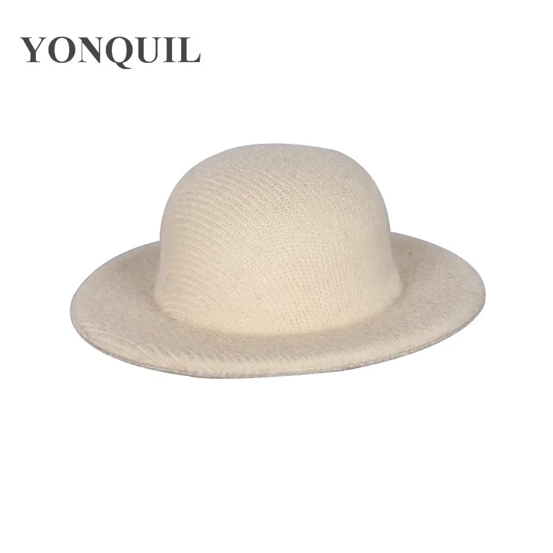 beige 7 см Мини Топ шляпа милая девочка chapeau головной убор DIY аксессуары для волос bowler вечерние события очарование база детская прическа многоцветный - Цвет: beige