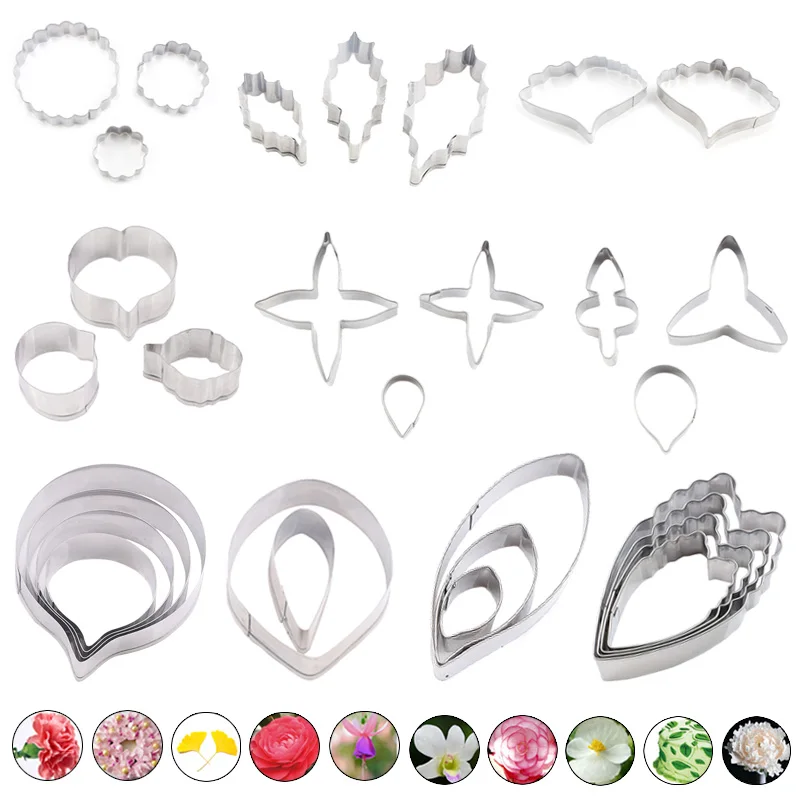 

Lovely Stainless Steel Flower Petal Cookie Cutter Cupcake Mold Fondant Cake Mould DIY Decor Fondant Mould XH8Z