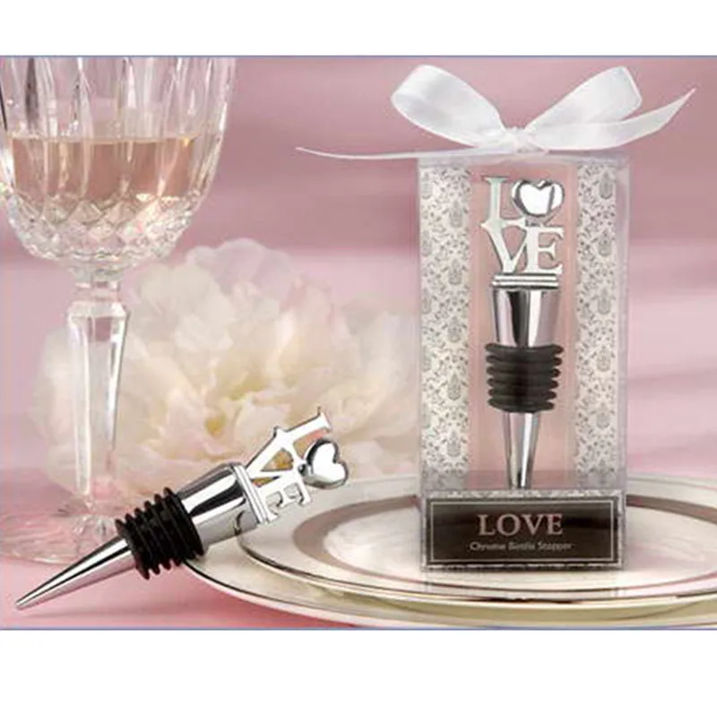 

Fashion Wedding Supplier Wedding Gift Alloy Love Wine Stopper red Wine Bottle Openers Married Decoration 20pcs