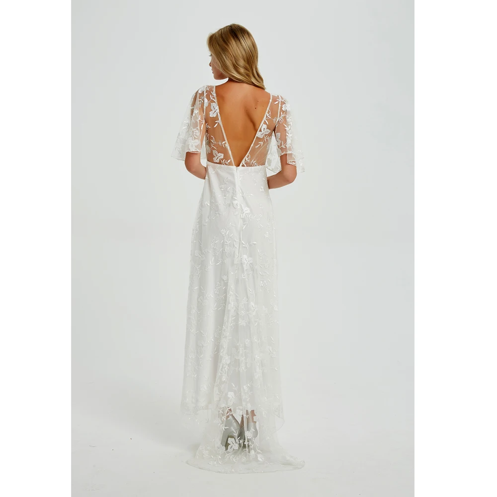 Женское кружевное платье с глубоким v образным вырезом Повседневные Вечерние