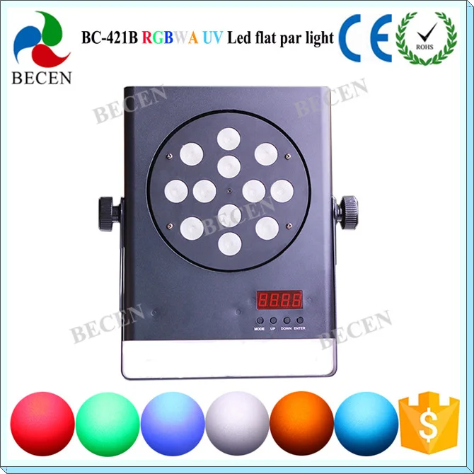 BECEN 1 10 шт. 12X18w rgbwa uv 6in1 светодиодный плоский par прожектор для сцены dj освещение|rgbwa