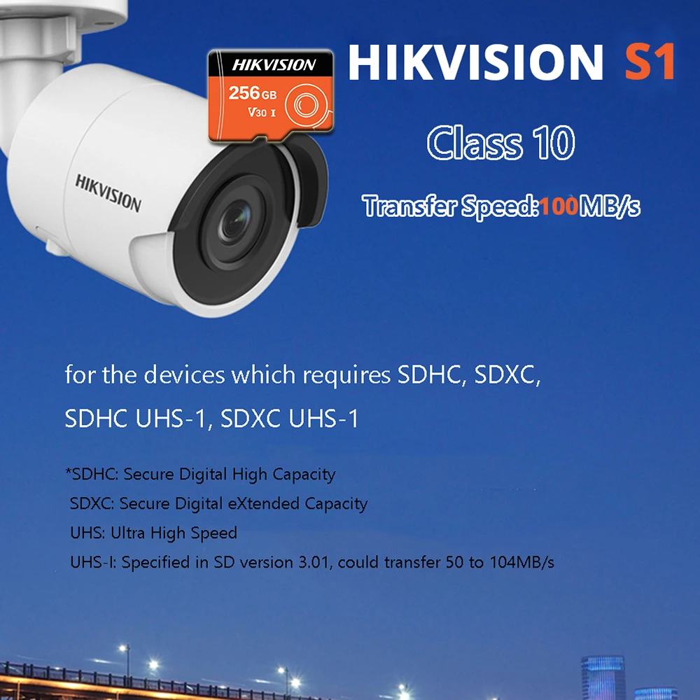 HIKVISION TF карта 256 ГБ 128 Гб 64 ГБ 32 ГБ v30 новая TLC карта памяти cartao de memoria Высокая емкость мини карта памяти SD