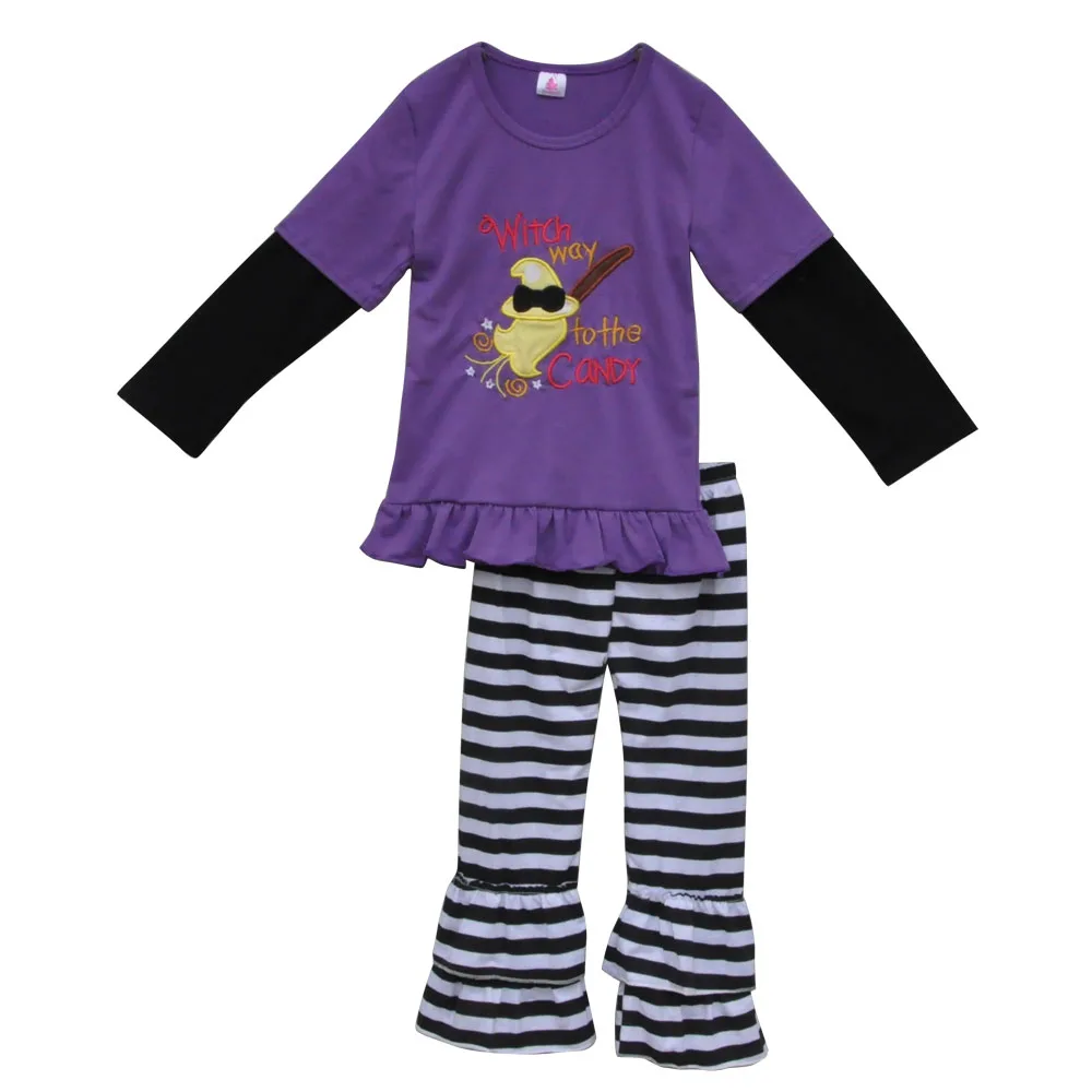 Новый дизайн Хэллоуин ведьма костюм оптовая продажа детский хлопок Persnickety наряд