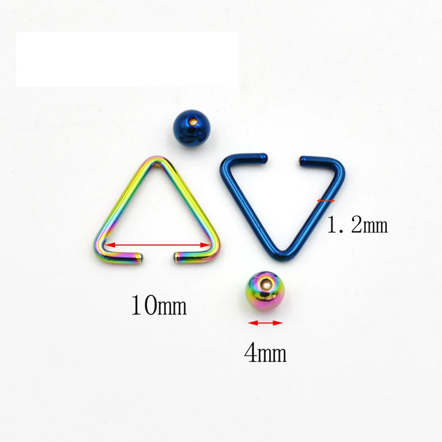 100 шт. кольца для бровей 4 цвета | Украшения и аксессуары